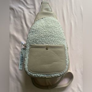 Mali + Lili Gwen Sherpa Sling Bag in Cinnamon Tan